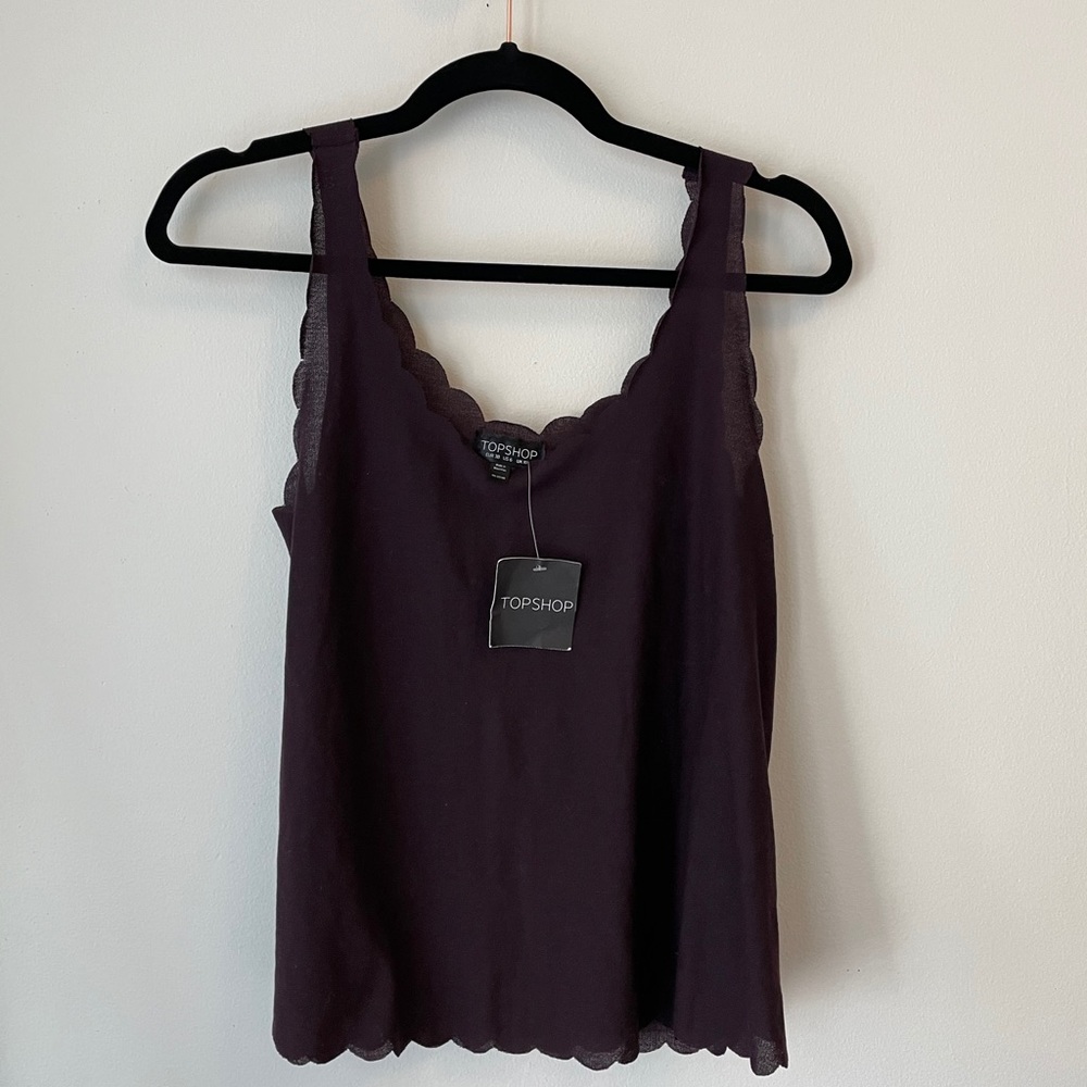 Top shop sheer purple top
